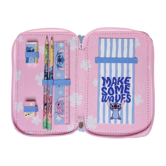 Stor - Stitch Filled Double Pencil Case - 19.5 x 12.5 x 5 cm / Toys - Merchandise Office Supplies - Various - Techbox