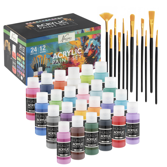 Nassau - Paint acrylic & 12 brushes (AR0765/GE) / Toys