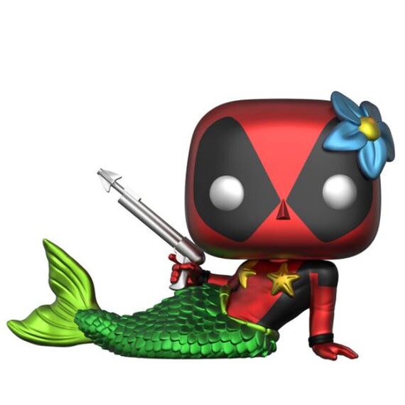 Set figure POP & Tee Marvel Deadpool Mermaid Exclusive - Funko POP - Collectibles - Techbox