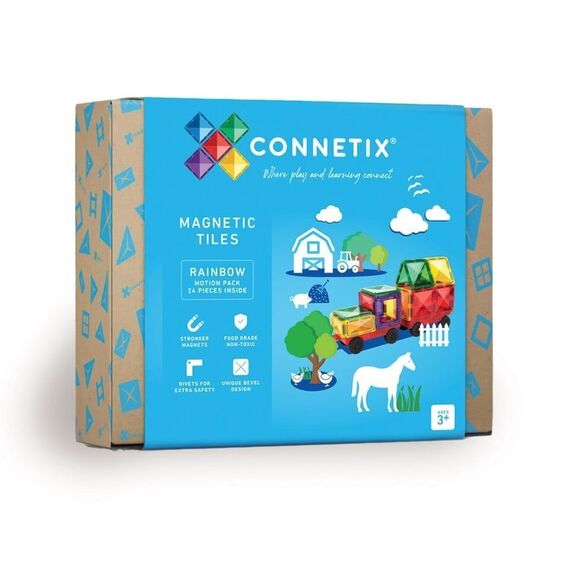 Connetix - Rainbow Motion Pack - 24 Pieces - (CT-R-00024-MO) / Toys
