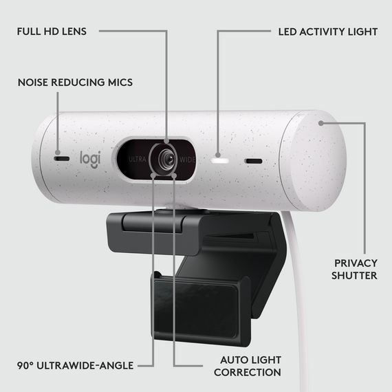 Logitech - Brio 500 Full HD Webcam USB-C OFF-WHITE / Computers - Αταξινόμητα -  - Techbox