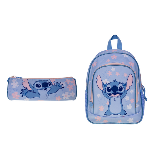 Stitch – Backpack 38x28x13 cm + Round Pencil Case (bundle) / Toys - Merchandise Office Supplies - Various - Techbox
