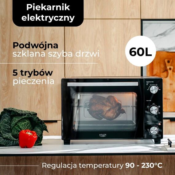 Adler AD 6028 oven Black | Techbox