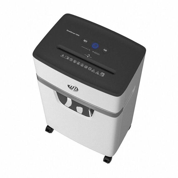 HP ONESHRED 10MC shredder, micro cut, P-5, 10 card, 20l, light grey - Office Machines - Office Supplies - Techbox