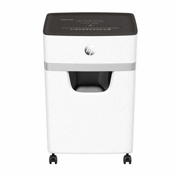 HP ONESHRED 10MC shredder, micro cut, P-5, 10 card, 20l, light grey - Office Machines - Office Supplies - Techbox