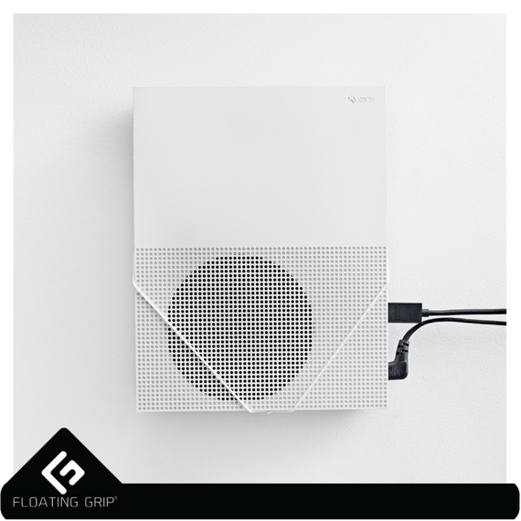 FLOATING GRIP® wall mount for Xbox One S, White / Xbox One