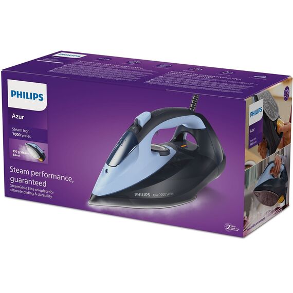 Philips 7000 series DST7041/20 HV Steam Iron Light/Dark Blue - Steam Irons - Home - Techbox