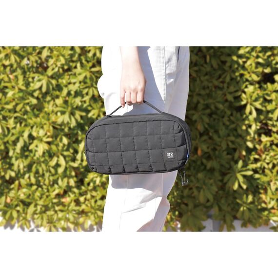 HORI - Puff Pouch - Black - Mid-size / Nintendo Switch 2 - Nintendo Switch 2 Accessories - Accessories for Consoles - Techbox
