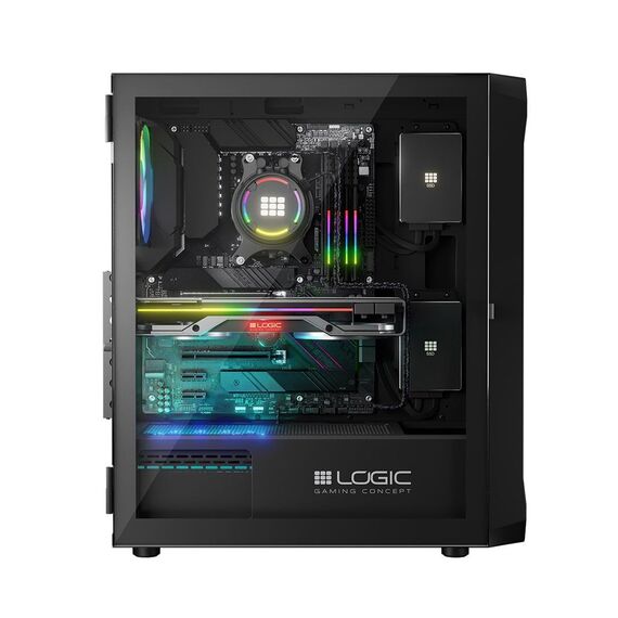 Logic PORTOS ARGB MINIDI USB 3.0 Case Black - Computer Cases - PC Cases & Accessories - Techbox