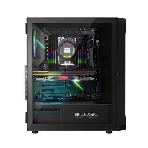 Logic PORTOS ARGB MINIDI USB 3.0 Case Black - Computer Cases - PC Cases & Accessories - Techbox