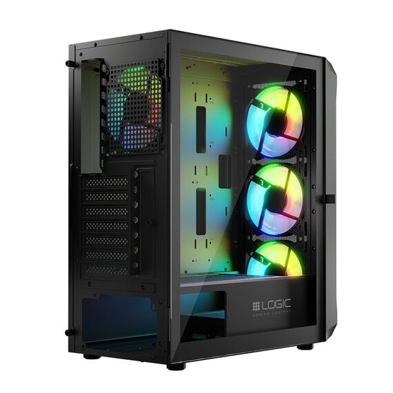 Logic PORTOS ARGB MINIDI USB 3.0 Case Black - Computer Cases - PC Cases & Accessories - Techbox