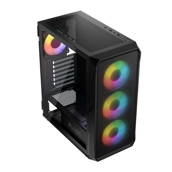 Logic PORTOS ARGB MINIDI USB 3.0 Case Black - Computer Cases - PC Cases & Accessories - Techbox
