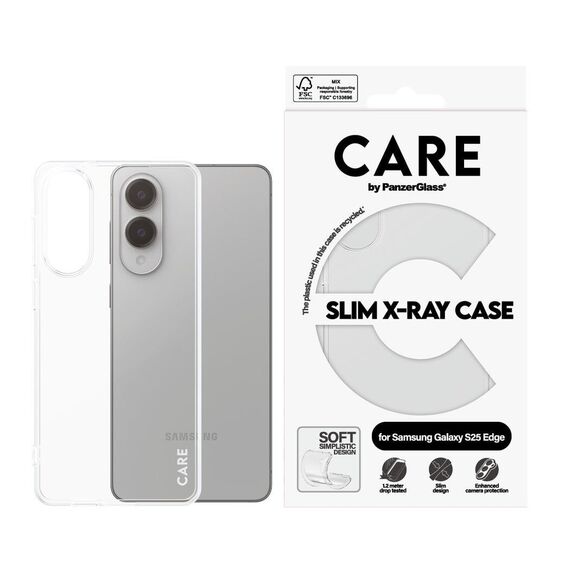 CARE by PanzerGlass - Fashionable Case Transparent X-Ray Soft Basic Samsung S25 Edge / Electronics - Uncategorized Cases (2) - Cases - Techbox