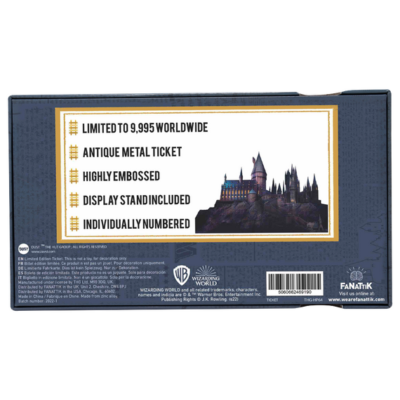 Harry Potter Limited Edition Replica Hogwarts Express Train Ticket / Fan Shop and Merchandise |  Techbox