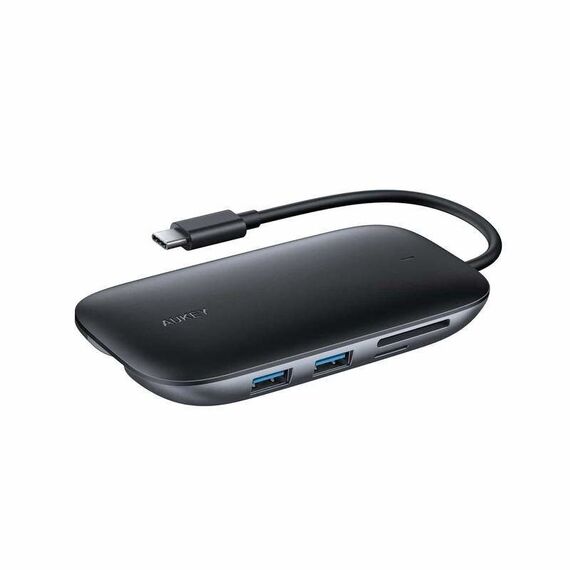 AUKEY CB-C71 interface hub 5000 Mbit/s Black | Techbox