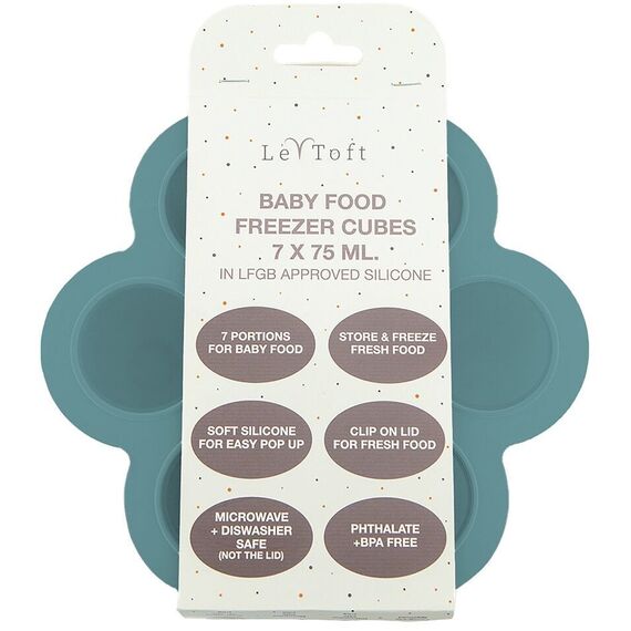 Le Toft - Baby Food Freezer Cubes - Smokey Green - 75 ml per compartment / Baby and Children