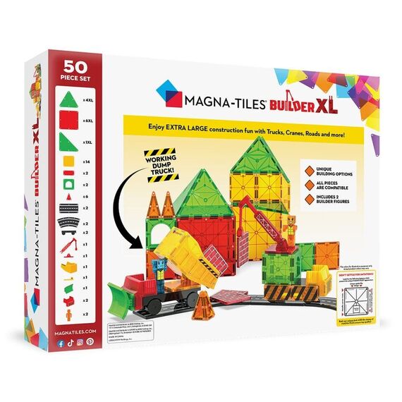 MAGNA-TILES - Builder XL 50 pcs (90289) / Toys