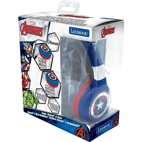 Lexibook - Avengers - 2 in 1 Bluetooth foldable Headphones (HPBT010AV) / Toys