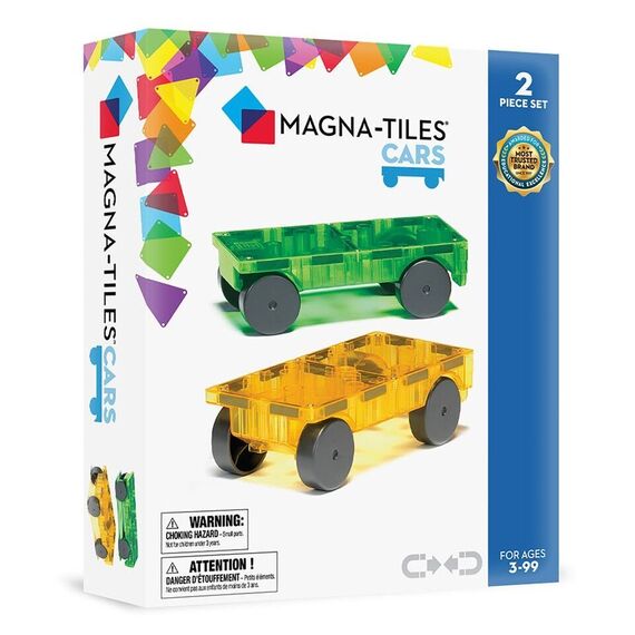 MAGNA-TILES - Cars 2 Piece Expansion Set: Green & Yellow (90216) / Toys