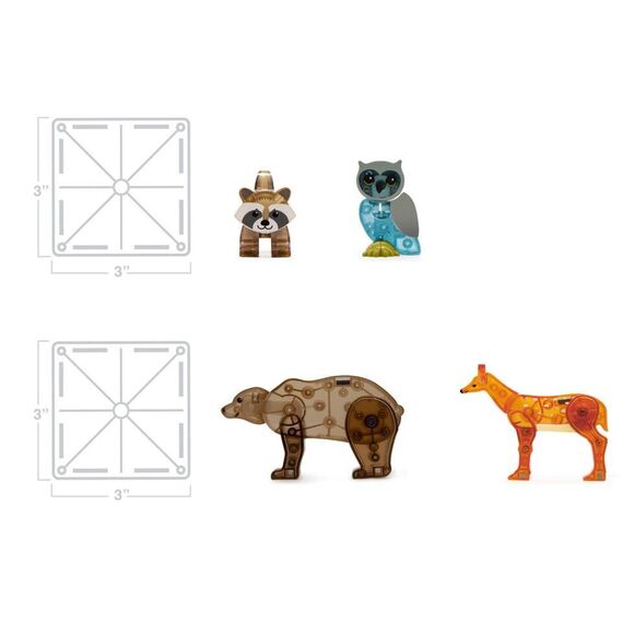 MAGNA-TILES - Forest Animals 25 pcs set (90224) / Toys