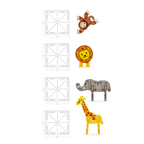 MAGNA-TILES - Safari 25 Piece Set (90220) / Toys
