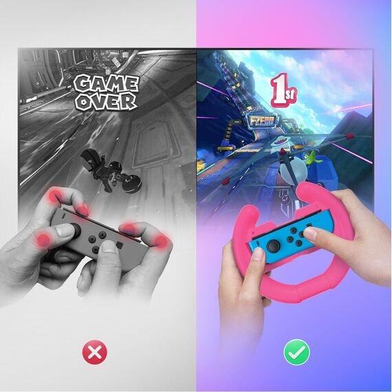 Oniverse Nsw2 Pack Of 4 Racing Wheel Controller Holders / Nintendo Switch 2 - Nintendo Switch 2 Accessories - Accessories for Consoles - Techbox