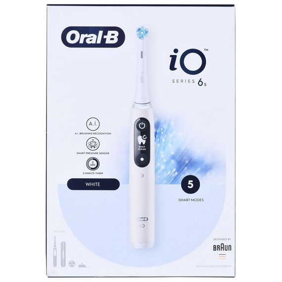 Braun Oral-B iO6 Series Electric Toothbrush White | Techbox