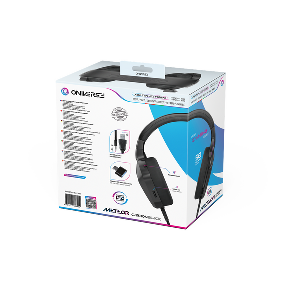 Oniverse Gaming Headset Meteor - Carbon Black / PlayStation 5
