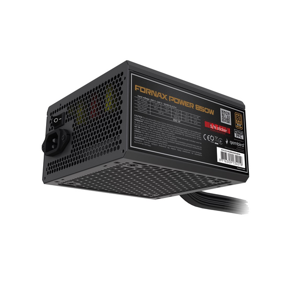 Gembird CCC-PSUBRONZE-850W Power supply unit Fornax Power 850W active PFC 12cm fan 80+Bronze color box | Techbox