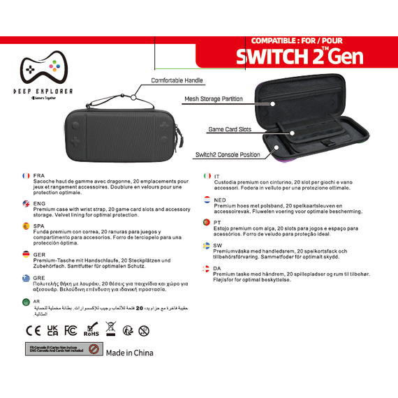 Deep Explorer - Protective Case Blue / Nintendo Switch 2 - Nintendo Switch 2 Accessories - Accessories for Consoles - Techbox