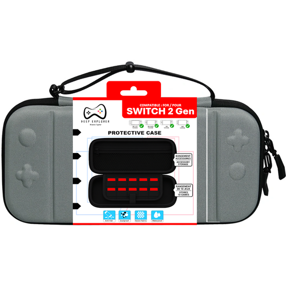 Deep Explorer - Protective case Grey / Nintendo Switch 2 - Nintendo Switch 2 Accessories - Accessories for Consoles - Techbox