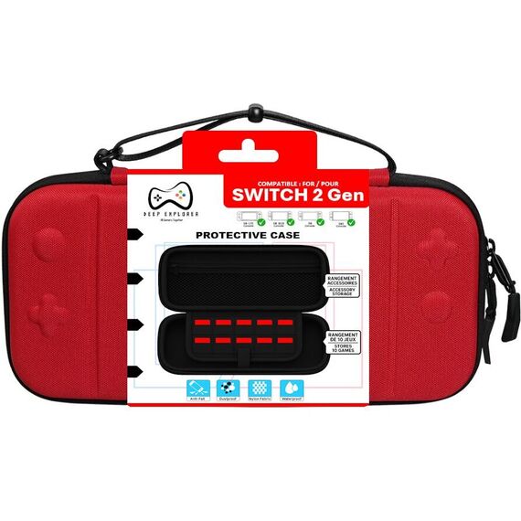 Deep Explorer - Protective case Red / Nintendo Switch 2 - Nintendo Switch 2 Accessories - Accessories for Consoles - Techbox