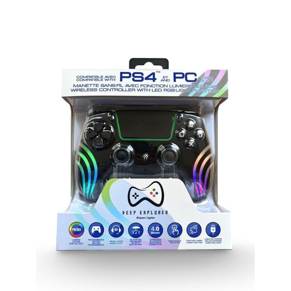Deep Explorer Wireless Controller Black PS4 / PS3 / PC / PlayStation 4