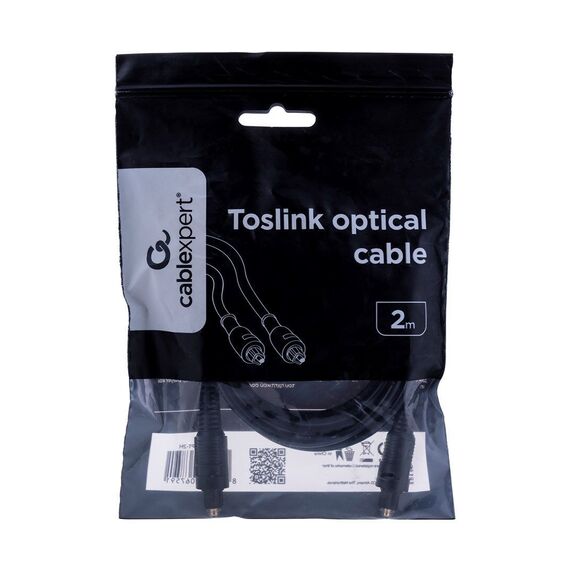 Gembird Toslink, 2m audio cable Black | Techbox