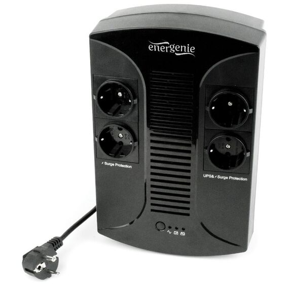 EnerGenie EG-UPS-001 uninterruptible power supply (UPS) Line-Interactive 0.65 kVA 390 W 4 AC outlet(s) - UPS & Surge Protectors - Surge Protection - Techbox