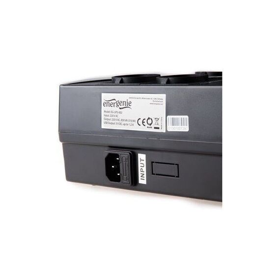 EnerGenie EG-UPS-001 uninterruptible power supply (UPS) Line-Interactive 0.65 kVA 390 W 4 AC outlet(s) - UPS & Surge Protectors - Surge Protection - Techbox