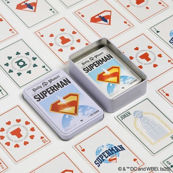 Superman Playing Cards in a Tin / Fan Shop and Merchandise - Board Games - Various - Techbox