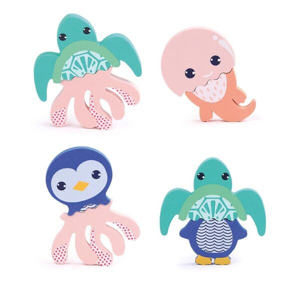 Ludi - Mix & Match - Foam animals for the bath - (LU40078) / Toys