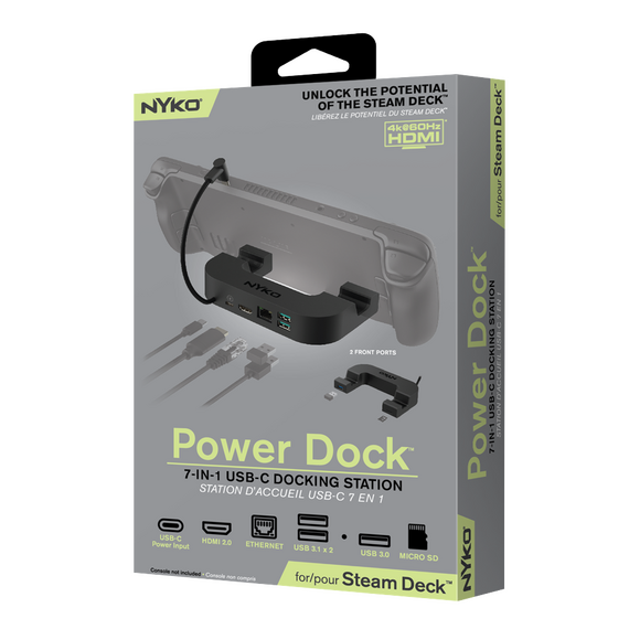 Nyko Steam Deck Power Dock 7-In-1 Usb-C Docking Station / PC - PC Accessories - Accessories for Consoles - Techbox
