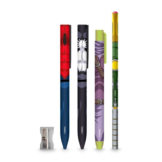 Marvel Spiderman Pencil holders + pencils |  Techbox