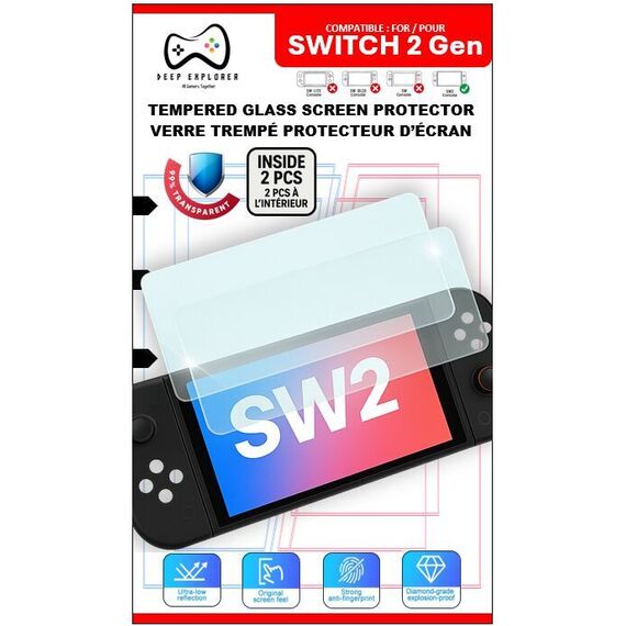 Deep Explorer - Protector Glass / Nintendo Switch 2 - Nintendo Switch 2 Accessories - Accessories for Consoles - Techbox