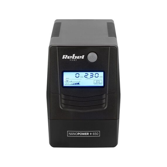 Rebel Nanopower Plus 1000 UPS | Off-line | Sinusoida| 1000VA | 600W  | LCD | USB - UPS & Surge Protectors - Surge Protection - Techbox