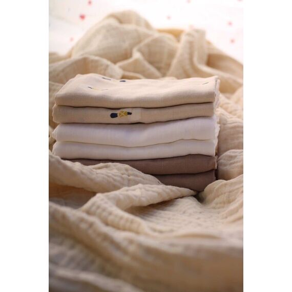 Vanilla Copenhagen - Muslins 6 Pack - Cozy Grey - 70 x 70 cm (MUSL8524) / Baby and Children