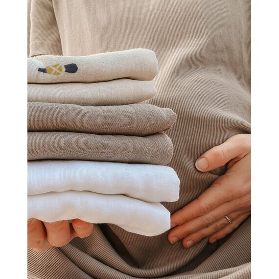 Vanilla Copenhagen - Muslins 6 Pack - Cozy Grey - 70 x 70 cm (MUSL8524) / Baby and Children