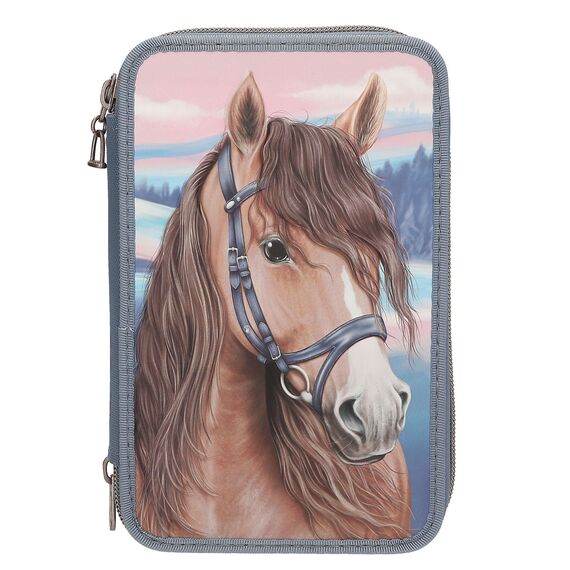 Miss Melody - Triple Pencil Case with 3D Effect - smoky blue / Toys - Merchandise Office Supplies - Various - Techbox