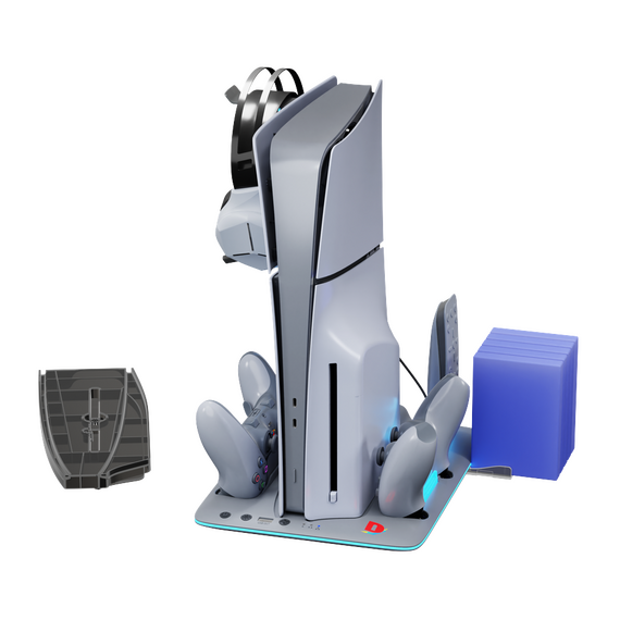 iMP Tech - DLX+LED Multi Function Charge and Cool Stand - 30th Anniversary Limited Edition - Grey / PlayStation 5