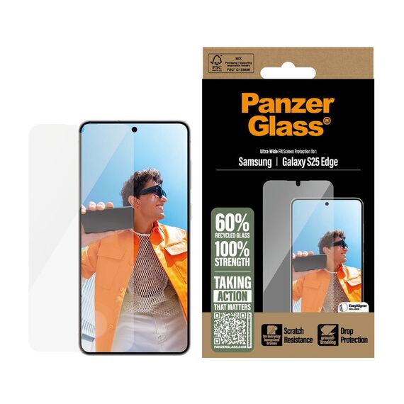 PanzerGlass - Screen Protector Samsung S25 Edge - Ultra-Wide Fit / Electronics