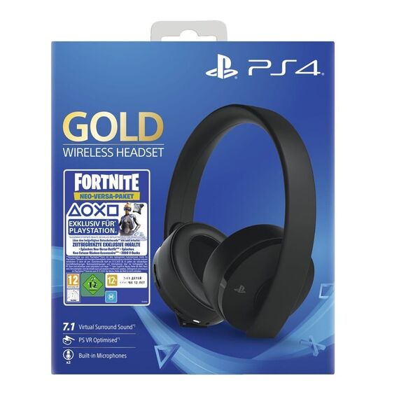 PS4 Sony Gold Wireless Headset 7.1 + Fortnite Bundle (Code is Expired) / Electronics
