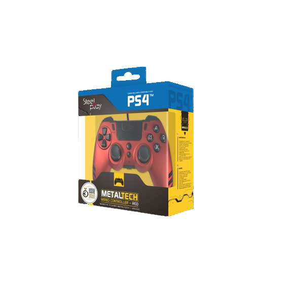 STEELPLAY - MetalTech Wired Controller - RED / PlayStation 4
