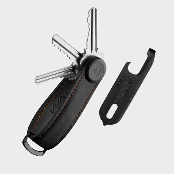​Orbitkey - Gift Set - Crazy Horse Key Organiser + Multitool V2 - Black / Gadgets